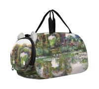 Auguste Renoir Sac de sport pour filles Motif peinture piano Sac fourre-tout de voyage Sac de week-end Sac de sport pour garçons, Claude Monet Arches florales Giverny, Classique