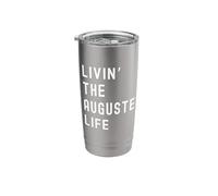 Auguste vivant la vie de Auguste Nom Amusant Gobelet isotherme en acier inoxydable double paroi