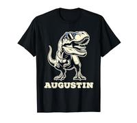 Augustin Cadeau Prénom Personnalisé Garçon Dinosaure T-Shirt
