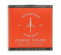 Augustine 650427 Red Label Jeu de cordes guitare classique carte rouge tension moyenne