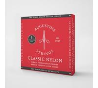 Augustine Cordes guitare classique Classic - Rouge - Tension normale - Pack de 3 jeux de 6 cordes
