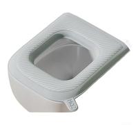 AugustknowU Abattant de toilette à base d'EVA conçu pour les sièges de toilette carrés, couverture complète des contours et adhérence constante (gris)