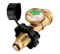 AugustknowU Adaptateur POL vers pour QCC1 type 1 avec manomètre pour bidons de propane conçus pour une utilisation avec des barbecues extérieurs et des équipements à gaz portables