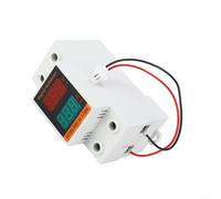 AugustknowU Ampèremètre numérique LED C45-2042VA à LED monté sur rail DIN pour plage de tension de 20 V à 500 V et courant 0 A à 100 A