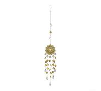 AugustknowU Attrape-soleil ornemental mandala avec cristaux à facettes pour effets de lumière arc-en-ciel à l'intérieur et à l'extérieur (jaune)