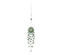 AugustknowU Attrape-soleil ornemental mandala avec cristaux à facettes pour effets de lumière arc-en-ciel à l'intérieur et à l'extérieur (vert)
