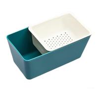 AugustknowU Boîte à goûter carrée double couche avec fonction de drainage de l'humidité conçue pour organiser facilement des collations aux fruits, des fruits secs et des collations assorties (1)