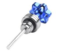 AugustknowU Bouchon indicateur de niveau d'huile pour scooter, moto, carter moteur avec corps en aluminium usiné CNC pour une fiabilité fonctionnelle à long terme (bleu)