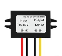 AugustknowU Convertisseur abaisseur DC-DC 15-80 V Entrée vers 12 V 2 A Régulateur de tension de sortie Compatible avec systèmes 24 V 36 V 48 V 60 V IP67 Étanche Design compact
