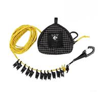 AugustknowU Corde à linge pour le camping et les voyages avec 16 clips, longueur réglable de 3,5 à 7 mètres, sac de rangement compact (B)