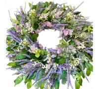 AugustknowU Couronne en plastique avec structure détaillée en eucalyptus pour heurtoir de porte intégré dans les espaces de vie et d'entrée (40 cm)