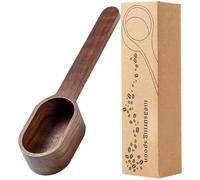 AugustknowU Cuillère à mesurer en noyer noir pour café 10 g 8 g avec long manche conçu pour une répartition précise des grains de café et de poudre (B)