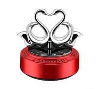 AugustknowU Désodorisant solaire rotatif pour voiture sur le thème du cygne avec fonction d'aromathérapie en utilisant des ingrédients parfumés sans danger dérivés de plantes (rouge)