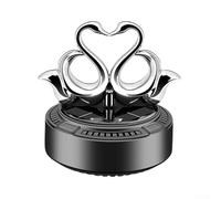 AugustknowU Désodorisant solaire rotatif pour voiture sur le thème du cygne avec fonction d'aromathérapie en utilisant des ingrédients parfumés sans danger dérivés de plantes (noir)