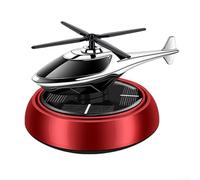 AugustknowU Diffuseur d'air solaire pour véhicule avec moteur rotatif, stylisé comme un ornement d'avion pour purifier et rafraîchir l'air naturellement sans piles (gardénia rouge)