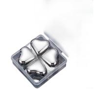 AugustknowU Glaçons réutilisables en forme de cœur fabriqués en acier inoxydable 304 de qualité supérieure pour une performance thermique constante et une sécurité (A)