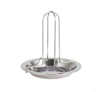 AugustknowU Grille à rôtir portable pour poulet avec bac de récupération d'huile pour barbecue à gaz, barbecue au charbon, four, cuisinière et besoins de rôtissage lent en plein air