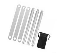 AugustknowU Grille de réchaud pliable en aluminium avec base triangulaire pour feu de camp et support léger dans des lieux de camping et de randonnée éloignés (argenté)