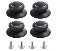 AugustknowU Kit de 4 boutons de remplacement pour couvercle de casserole comprenant casserole, poêle, bouilloire et couvercles de poêle, design bakélite
