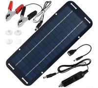 AugustknowU Kit de chargeur de panneau solaire 30 W 12 V étanche pour une exposition prolongée en extérieur pour voiture, camping-car, bateau 12 V pour configurations de batterie