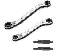 AugustknowU Kit de clés à cliquet compactes pour techniciens CVC avec tailles 1/4 3/16 5/16 3/16 3/8" optimisées pour un accès aux espaces confinés (D)