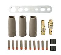 AugustknowU Kit de revêtement 18 pièces pour buses de soudage sans air 15AK avec embouts en cuivre de 0,9 mm pour une performance stable, plusieurs cycles