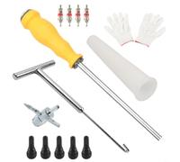 AugustknowU Kit d'outils d'installation de noyau de valve 15 pièces pour automobile, entretien de valve de pneu de vélo, entretien complet de la valve de pneu, manipulation confortable, installation