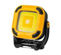 AugustknowU Lampe de travail LED portable rechargeable avec base magnétique et trépied prêt à l'emploi Batterie 1200 mAh pour camping, réparation, pêche de nuit et tâches en plein air (jaune)
