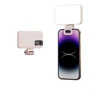 AugustknowU Lampe vidéo LED légère à clipser avec 3 options de température de couleur et 10 niveaux de luminosité pour une capture vidéo intérieure transparente (2000 mAh-rose)