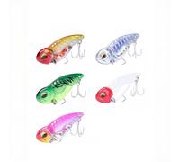 AugustknowU Leurre à lame rotative VIB en métal moulé long conçu pour le jigging avec structure arrière à trois trous pour des vibrations rapides et basses fréquences (14 g)