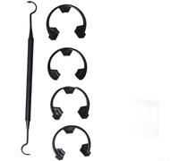 AugustknowU Lot de 10 joints de rechange pour valve d'eau comprenant 4 bagues de retenue 4 joints toriques, 1 crochet et 1 sachet de graisse en silicone pour réparations