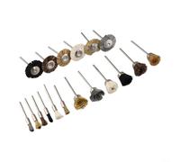 AugustknowU Lot de 18 brosses en fil d'acier et laiton pour le nettoyage du métal, le polissage et l'élimination de la rouille, adaptées aux outils rotatifs pour restaurer la brillance des pièces