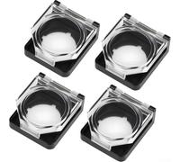 AugustknowU Lot de 4 caches de protection pour boutons de 22 mm fabriqués à partir de matériau PC pour résister à l'eau, à la poussière et à la dégradation au fil du temps