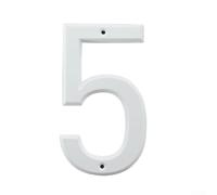 AugustknowU Lot de 5 numéros de porte 3D en alliage de zinc pour une identification claire des maisons, bureaux, hôtels, construction résistante aux intempéries