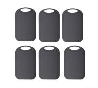 AugustknowU Lot de 6 planches à découper en polypropylène de qualité alimentaire avec design rainuré pour couper les fruits et légumes et contenir du jus (gris)