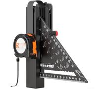 AugustknowU Mètre ruban en acier de 5 mètres avec règle triangulaire en alliage d'aluminium et clip de taille en ABS pour les tâches de mise en page et de vérification