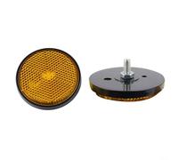 AugustknowU Paire de réflecteurs circulaires pour voiture, camion, moto, remorque et vélo - Réfléchissant la sécurité nocturne (jaune)