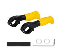 AugustknowU Poignée de guidon de VTT avec réglage de l'angle réglable et construction en caoutchouc souple pour réduire la fatigue de la main (jaune)