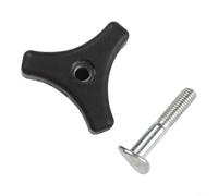 AugustknowU Poignée de rechange pour tondeuse à gazon avec noyau en fer plaqué zinc et écrou triangulaire en plastique ABS pour tondeuse à pied standard