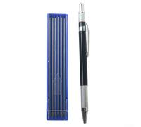 AugustknowU Porte-mine pour marquage en acier avec crayon de soudeur et 6 recharges de marqueur métallique de 2,0 mm pour la construction et le travail des métaux