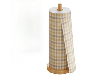 AugustknowU Porte-mouchoirs en bois pour serviettes de cuisine avec orientation verticale et base large stable pour comptoir (B)