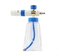 AugustknowU Pulvérisateur de mousse haute pression pour nettoyeur de voiture avec support de tête rotative et angles de pulvérisation sélectionnables entre 0 et 45 degrés (bleu-blanc)