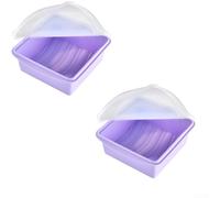 AugustknowU Récipient en silicone avec couvercle pour stocker les pâtisseries et les plats préparés avec échelle de mesure et fond antidérapant (ensemble violet)