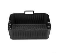 AugustknowU Revêtement en silicone pour friteuse Cosori CAF-R901 - Design carré réutilisable - Résistant à la chaleur jusqu'à 250 °C - Pour four, micro-ondes et cuiseur vapeur (noir)