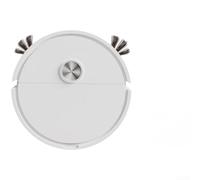 AugustknowU Robot balai balai 3 en 1 avec batterie rechargeable USB, autonomie de 20 minutes, planification de chemin aléatoire, brosses double face pour sols durs et tapis (blanc)