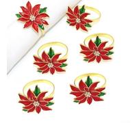 AugustknowU Ronds de serviette en alliage pour table de salle à manger de Noël, hôtel, mariage et fête, avec un intérieur poli qui protège les serviettes