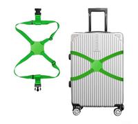 AugustknowU Sangles élastiques en forme de huit avec boucle à dégagement rapide pour garder les bagages et les valises en toute sécurité pendant les voyages et la manutention (vert)