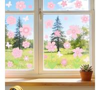 AugustknowU Sticker mural en verre pour décoration d'intérieur Motif pétales Rose