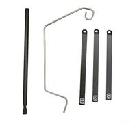 AugustknowU Support de lanterne de camping pliable en alliage d'aluminium pour éclairage de table extérieur compatible avec les lampes solaires LED