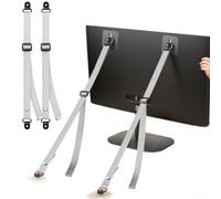 AugustknowU Support de moniteur réglable sans perçage et sangle anti-basculement pour une installation sûre